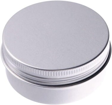Silver Aluminium Refillable Containers, Empty Tin Jars Round Storage Bottles Screw Lid Cosmetic Storage Jars Cream Packing Boxes Refillable Containers(5g)