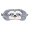 Grey Cute Sloth Sleeping Mask, Soft Fluffy Plush Blindfold Funny Novelty Animal Sleep Mask Eye Cover Eyeshade for Kids Girls Boys Women Men Night Nap Travel Meditation Sleep Masks