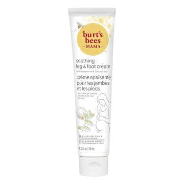 Burt's Bees Mama Soothing Leg &amp; Foot Cream, for immediate soothing relief, with coconut and peppermint oil, 100ml