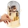 Covered Rotating Makeup Brush holder Organizer with Lid Makeup Brushes Organizer for Vanity Desktop Bathroom Countertop
