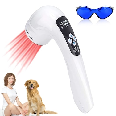 Light Therapy Device for Pain Relief, Handheld Red Light Therapy Device for Relaxing Muscle, Joint and Tissue, Red Light Therapy for Body,Pets 3x808nm+10x650nm