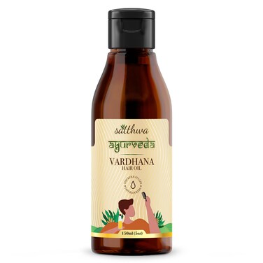 Satthwa Vardhana Hair Oil for Hair Growth   With Pumpkin Seed Oil &amp; Saw Palmetto as Natural DHT Blockers   Helps Control Hair Fall and Strong hair   Paraben Free, 150ml (5oz)
