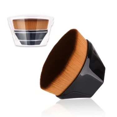 Makeup Brushes, Magic Makeup Brush Face Make Up Brush Flat Top High-Density for Flawless Powder, Blending Liquid or Cream Cosmetics with Portable Case Kabuki Makeup Brush Set for Girls(black)