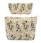 2 Pcs Makeup Bags, Large Cosmetic Bag Travel Toiletry Bag Organizer for Women, Embroidery Craft, Floral Makeup Bag Small Cosmetic Pouch Purse with Zipper Gifts for Girls Teen