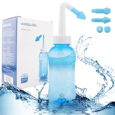 Nasal Wash Bottle Neti Pot Sinus Rinse 300ml Nose Wash Cleaner Sinus Rinse Bottle for Effective Nasal Irrigation Ideal for Adults and Kids BPA Free, Blue