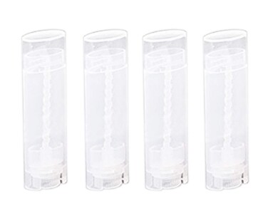 CTKcom 100 Pcs Oval Lip Balm Tubes With Lids,Plastic Deodorant Lip Lipstick Balm Tubes,Empty Plastic Containers 5ml 5Gram,Chapstick Tubes100Pcs (Clear)