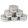 CTKcom 1/2-Ounce Metal Steel Tins Screw Top Flat Aluminum Silver Slide Round Tin Containers,1/2-Ounce Metal Steel Tin For Lip Balm,Crafts,Cosmetic,Candles,Travel Storage Kit (Pack of 10)