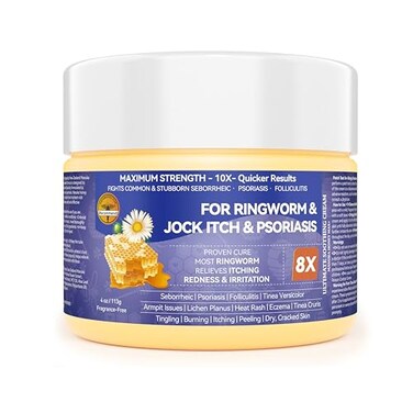 Manuka Honey Colloidal Oatmeal Tea Tree Oil Eczema Psoriasis Cream, Rosacea, Armpit, Heat Rash, Jock Itch, Itchy Hand Foot, Tinea Versicolor, Relief Itchy Treat, Dry Soothing Skin, Cracked