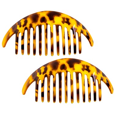 Camila Paris CP2877/2 French Hair Side Combs, Tokyo, Interlocking Combs French Twist Hair Combs, Strong Hold Hair Clips for Women Bun Chignon Up-Do, Styling Girls Hair Accessories, Made in France
