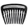 Camila Paris CP3770 French Hair Side Comb Small Rounded Black and Silver, French Twist Hair Combs, Strong Hold Hair Clips for Women Bun Chignon, Styling Girls Hair Accessories Made in France