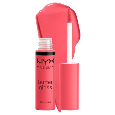 NYX PROFESSIONAL MAKEUP Butter Gloss, Non-Sticky Lip Gloss - Sorbet (Vibrant Coral)
