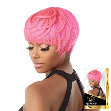 Sensationnel Empire human hair wig - cia celebrity inspired collections pre-styled salon cut hair (1 JETBLACK)