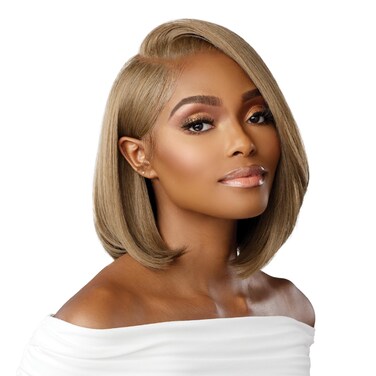 Sensationnel Bare lace 13x6 wigs - unit 3 lacefrontal glueless synthetic 180 degree preplucked hairline (SH/CHESTNUT)