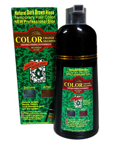 Deity Shampoo Color Change Kit Natural Herbal 2N1 Dark Brown - Professional Size 14.1oz, 400ml