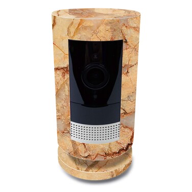 MightySkins Skin for Ring Stick Up Cam Battery - Amber Marble   Protective, Durable, and Unique Vinyl Decal wrap Cover   Easy to Apply, Remove, and Change Styles   Made in The USA