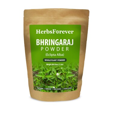 Bhringaraj Powder Eclipta Alba Hair Care Herb Natural Hair Conditioner Nourishes Hair Follicles Non GMO, Vegan 454 GMS