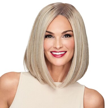 Hair u wear Current Events Long Textured Bob Wig, Average Size Cap, RL19/23 Biscuit