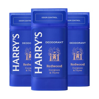 Harry's Aluminum Free Deodorant for Men - Odor Control, Redwood Scent, 2.5 Oz, 3-Pack, Men Deodorant Aluminum Free
