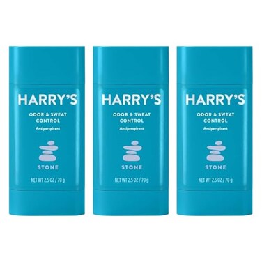Harry's Mens Deodorant Antiperspirant, Odor &amp; Sweat Control Antiperspirant for Men - Stone Scent, 3 Count