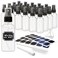 Nevlers 24PK Clear Small Spray Bottle 2 Oz Set  Versatile Ultra Fine Mist Spray Bottles   Mini Spray Bottle   Face Spray Bottle, Glass Spray Bottle for Hair, Essential Oil Spray Bottle Spritzer