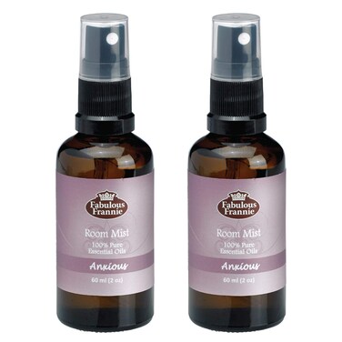 Fabulous Frannie Anxious Essential Oil Pillow or Room Mist A Perfect Blend of Lavender, Bitter Orange, Bergamot and Clary Sage Essential Oils 2oz Each 2pk