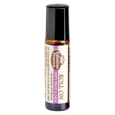 Fabulous Frannie Peace and Calm Essential Oil Roll On Made with Mandarin, Lavender Bulgarian, Vetiver &amp; Sweet Orange Essential Oils and Coconut Carrier Oil 10ml