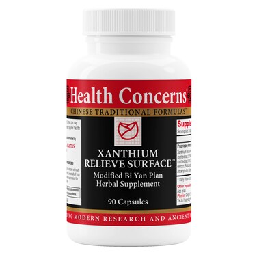 Health Concerns Xanthium Relieve Surface - Phlegm &amp; Sinus Allergy Support - Nasal Congestion Capsules - 90 Capsules