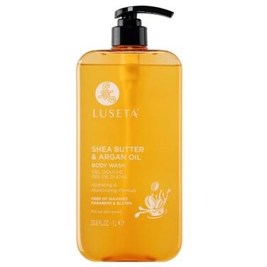 Luseta Shea Butter &amp; Argan Oil Body Wash for Hydrating, Nourishing &amp; Softening, for Daily Moisture, Smoothness &amp; Gentle Cleanse for Dry and Dehydrated Skin, Sulfate &amp; Paraben-Free 33.8oz