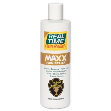 Real Time Pain Relief MAXX - 16oz Bottle   Intensive Formula with 18 Natural Ingredients   Fast-Acting Relief for Muscle Pain, Arthritis, Backaches, and More   Includes Menthol, Arnica, Peppermint Oil