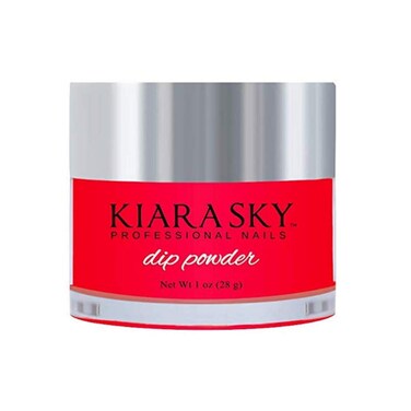 Kiara Sky Nail Dipping Powder - Professional Dip Powder Glow for Nail Art - Perfect Manicure Dip Powder for Nails - Long-Lasting Nail Powder - Glow Dip Powder Collection 1 Oz, RED HOT GLO