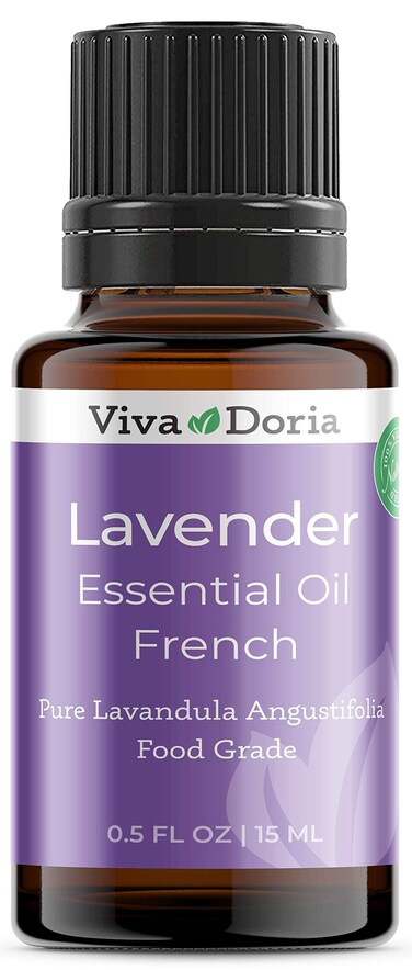 Viva Doria Lavender Essential Oil, 100% Pure, Natural Essential Oil, Undiluted, for Aromatherapy   Food Grade, 15 mL (0.5 Fluid Ounce)