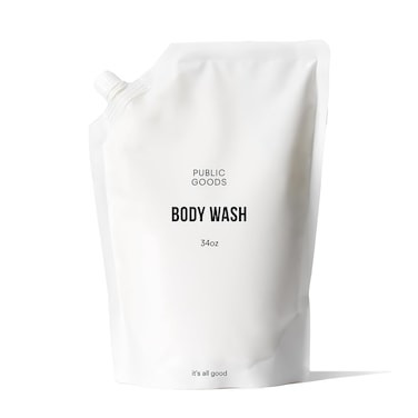 Public Goods Body Wash for Men and Women   Natural Soap for Bath &amp; Shower   Body Scrub Made with Organic Essential Oils   Sulfate &amp; Paraben Free   Vegan Friendly   34 Fl Oz Refill