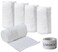 Sterile Krinkle Kerlix Type Gauze Bandage Rolls [Pack of 5] Highly Absorbent Fluff 100% Cotton Bandages Roll 4.5" x4.1yds 6-Ply - Individually Wrapped Mesh Gauzes + 1 Roll of Vakly Medical Tape