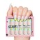 Glamnetic Press On Nails - St. Barths   Semi-Transparent Ombre French Tip Short Almond Nails, Reusable   15 Sizes - 30 Nail Kit