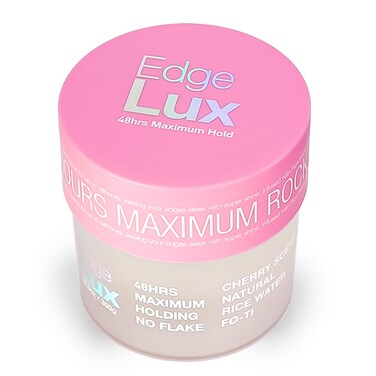 Edge Lux Edge Control Wax 48 Hour Maximum Hold No Flaking Natural Ingredients Scented Conditioning Styling Hair Gel Tamer (10.58 Ounce (Pack of 1), Cherry)