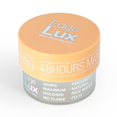 Edge Lux Edge Control Wax 48 Hour Maximum Hold No Flaking Natural Ingredients Scented Conditioning Styling Hair Gel Tamer (3.53 Ounce (Pack of 1), Coconut)