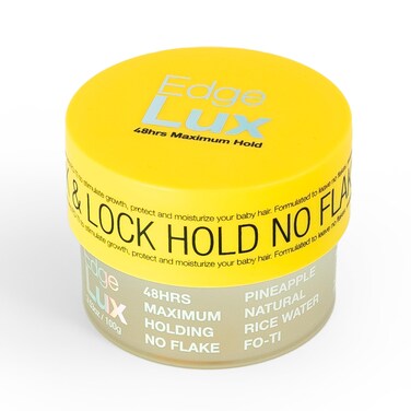Edge Lux Edge Control Wax 48 Hour Maximum Hold No Flaking Natural Ingredients Scented Conditioning Styling Hair Gel Tamer (3.53 Ounce (Pack of 1), Pineapple)