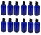 Natural Farms 8 oz Blue Boston Plastic Bottles -12 Pack Empty Bottle Refillable - BPA Free - Essential Oils - Aromatherapy   Black Flip Top Snap Cap - Made in the USA