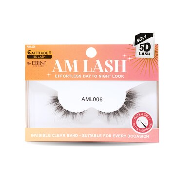 CATTITUDE 5D AM/PM False Eyelashes - Flare Volume Style, Soft Faux Mink &amp; Ultra Lightweight, Invisible Clear Band, Easy to Apply, Reusable, Natural Everyday Look, Cruelty Free