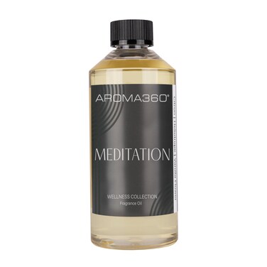 Aroma360 - Meditation Fragrance Oil Blend - Luxury Aromatherapy Scent Diffuser Oil - Citron, Heliotrope and Vanilla Flower 16.9 fl oz, 500mL
