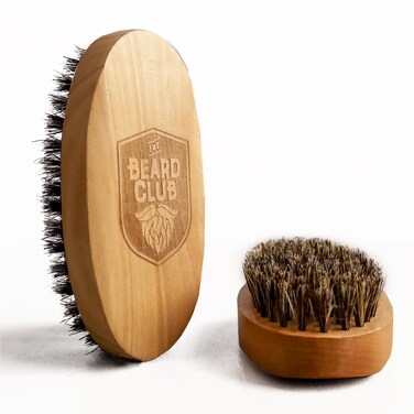Beard Club Brush, Comb, Pick and Scissors Grooming Kit for Men's Beards and Mustaches - Gift Set