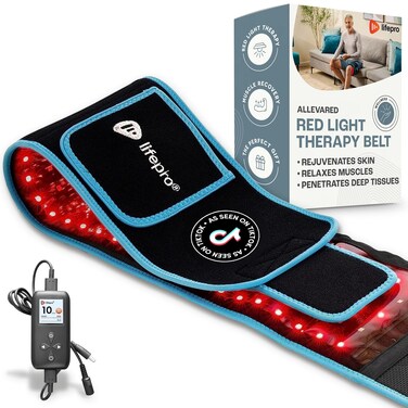 Lifepro Red Light Therapy Belt - 660nm &amp; 850nm Near Infrared &amp; Red Light Therapy for Body, Relaxing Muscle, Inflammation, Improve Circulation
