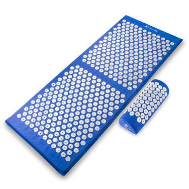 ProsourceFit Acupressure Mat and Pillow Set for Back/Neck Pain Relief and Muscle Relaxation, Blue