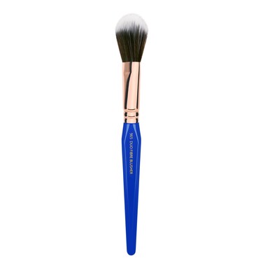 Bdellium Tools Professional Makeup Brush - Golden Triangle 965 Duo Fibre Blusher - With All Vegan and Soft Synthetic Fibers, For Applying Pop of Color (Blue, 1pc)