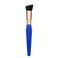 Bdellium Tools Professional Makeup Brush - Golden Triangle 954 Duo Fibre Slanted Kabuki - With All Vegan and Soft Synthetic Fibers, For Stippling, Buffing, Blending (Blue, 1pc)