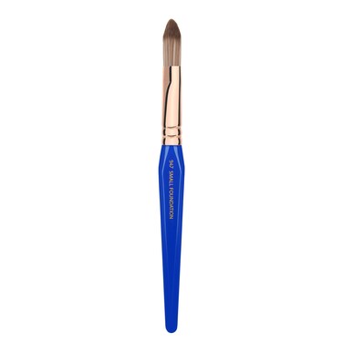 Bdellium Tools Professional Makeup Brush - Golden Triangle 947 Small Foundation - With All Vegan and Soft Synthetic Fibers, For Creating Smooth Even Finish (Blue, 1pc)