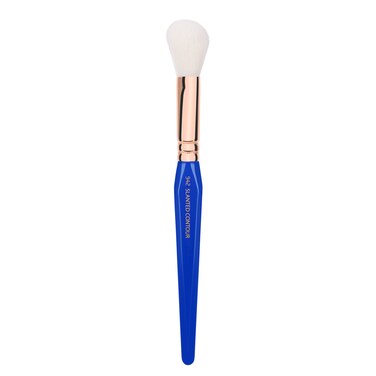 Bdellium Tools Professional Makeup Brush - Golden Triangle 942 Slanted Contour - With All Vegan and Soft Synthetic Fibers, For Adding Dimension to the Face (Blue, 1pc)