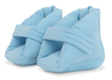 NYOrtho Heel Protector Pressure - 2 Ultra Soft Boots - 2 Double Layer Foot Pillows Pressure - Heel Protectors Bed Sores- Standard Bariatric Size - Extra Gentle Velvet Fabric