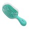 NuWay4Hair Junior C - Compact Size Professional Curved Hairbrush - Vented Design Delivers Smoothing And Volumizing Quick Dry - Heat Resistant Bristles For Drying, Detangling, Styling - Aqua - 1 Pc