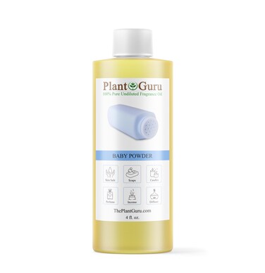 Baby Powder Fragrance Oil 4 fl. oz. Scented Oil for DIY Soap Making, Candles, Bath Bombs, Body Butters. Used in Aromatherapy Diffusers, Burners and Warmers. Great Addition to Lotions and Creams.